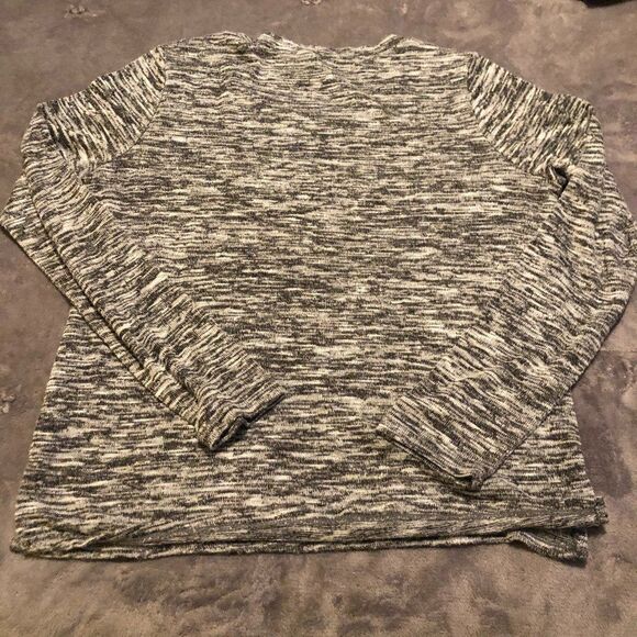 Cloud Chaser Womens Blk/Wht Marled Long Sleeve MS - Picture 5 of 5